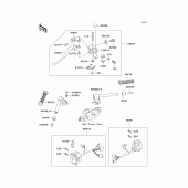 Схема вузла: Кермо & Пульт управління рульовим для Kawasaki ZX600 Ninja ZX-6
