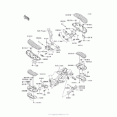 Схема вузла: Підніжки для Kawasaki VN1700 Vulcan 1700 Voyager