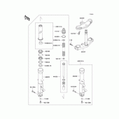 Схема узла: Вилка передней оси для Kawasaki ZX600 Ninja ZX-6R