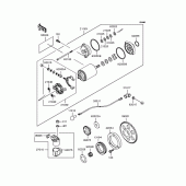Схема узла: Стартер электрический & Привод стартера для Kawasaki VN400 Vulcan Classic