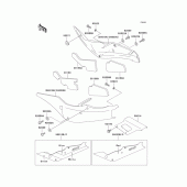 Схема узла: Side cover/chain case для Kawasaki ZX750 Ninja ZX-7