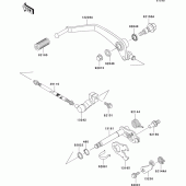 Схема вузла: Перемикач передач для Kawasaki VN800 Vulcan 800 Classic