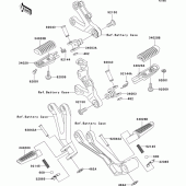 Схема узла: Подножки для Kawasaki ZX900 Ninja ZX-9R
