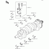 Схема узла: Коленчатый вал для Kawasaki ZX900 Ninja ZX-9R