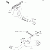 Схема вузла: Вихлопна система для Kawasaki ZR750 Z750