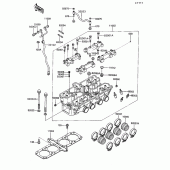 Схема вузла: Головка циліндра для Kawasaki ZG1200 Voyager XII