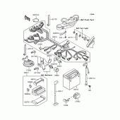 Схема вузла: Електроустаткування для Kawasaki ZR400 ZRX-II