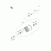 Схема узла: Ступица переднего колеса для Kawasaki KX450 KX450F
