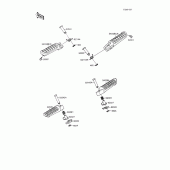 Схема вузла: Підніжки для Kawasaki ZX600 GPX600R