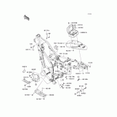Схема узла: Крепление двигателя для Kawasaki KLX250 KLX250S