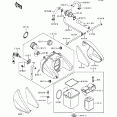 Схема вузла: Air cleaner(1/2) для Kawasaki ZR550 Zephyr