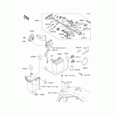 Схема вузла: Електроустаткування для Kawasaki BJ250 250TR