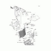 Схема узла: Радиатор для Kawasaki ZX600 Ninja ZX-6R