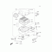 Схема вузла: Повітряний фільтр Kawasaki KLV1000