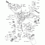 Схема узла: Батарейный отсек для Kawasaki ZX1200 Ninja ZX-12R
