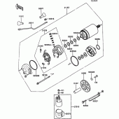 Схема вузла: Starter motor для Kawasaki ZG1000 1000GTR