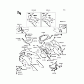 Схема узла: Обтекатель (ZX400-N1) для Kawasaki ZX400 ZZR400