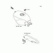 Схема вузла: Інформаційні наклейки для Kawasaki EX250 ZZR250