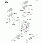 Схема узла: Подножки для Kawasaki EJ650 W650