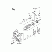 Схема вузла: Gear Change Drum/Shift Fork(s) для Kawasaki ZR800 Z800 ABS