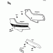 Схема узла: Side cover/chain case(ex500-b1) для Kawasaki EX500 GPZ500S