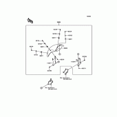 Схема узла: Аксессуары(Cafe Deflector) для Kawasaki EN650 Vulcan S