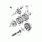 Схема узла: Сцепление для Kawasaki EX400 Ninja 400R