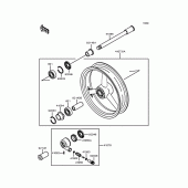Схема узла: Ступица переднего колеса для Kawasaki ZX400 ZXR400R