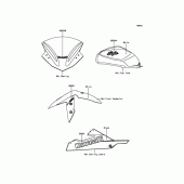 Схема вузла: Decals(White) для Kawasaki EX300 Ninja 300 ABS