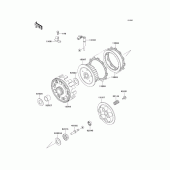 Схема вузла: Зчеплення для Kawasaki KLX650 KLX650 Motard