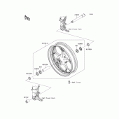 Схема вузла: Front wheel для Kawasaki ZX1400 Ninja ZX-14R
