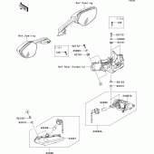 Схема узла: Поворотники для Kawasaki ZX1000 Ninja ZX-10R ABS