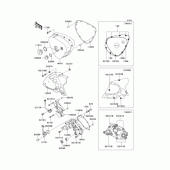 Схема вузла: Left engine cover для Kawasaki EJ400 W400