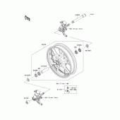 Схема вузла: Front wheel для Kawasaki ZG1400 Concours 14