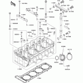 Схема вузла: Головка циліндра для Kawasaki ZX1100 ZZ-R1100