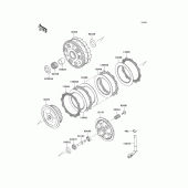 Схема узла: Сцепление для Kawasaki VN900 Vulcan 900 Classic LT