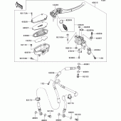 Схема узла: Передний тормозной цилиндр для Kawasaki ZR1000 Z1000