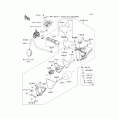 Схема вузла: Повітряний фільтр Kawasaki KLX125 KLX125