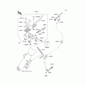 Схема вузла: Передній гальмівний циліндр Kawasaki VN900 Vulcan 900 Classic LT