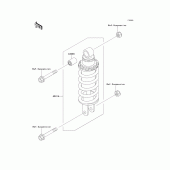 Схема вузла: Задній амортизатор для Kawasaki ZX600 ZZ-R600