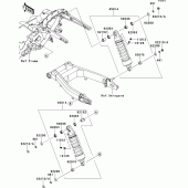 Схема узла: Подвеска/задний амортизатор для Kawasaki VN1700 Vulcan 1700 Voyager
