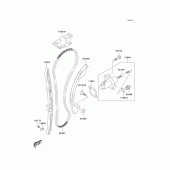 Схема вузла: Cam chain/tensioner для Kawasaki KLX400 KLX400SR