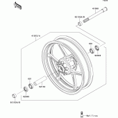 Схема узла: Ступица переднего колеса для Kawasaki EX650 Ninja 650 ABS