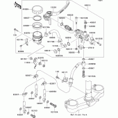 Схема узла: Передний тормозной цилиндр для Kawasaki ZX600 Ninja ZX-6RR