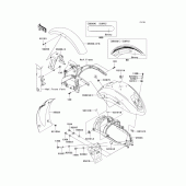 Схема вузла: Крило для Kawasaki VN900 Vulcan 900 Custom