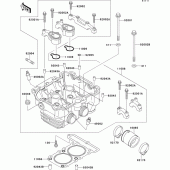 Схема вузла: Головка циліндра для Kawasaki EL250 Eliminator 250