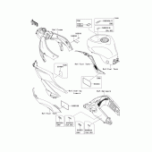 Схема узла: Информационные наклейки для Kawasaki ZX600 Ninja ZX-6R