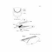 Схема вузла: Decals(ebony)(w9f) для Kawasaki KLX250 KLX250SF