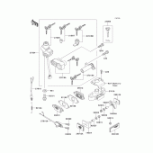 Схема вузла: Ignition switch/locks/reflectors для Kawasaki ZX1100 Ninja ZX-11