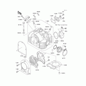 Схема вузла: Головка циліндра для Kawasaki BJ250 250TR